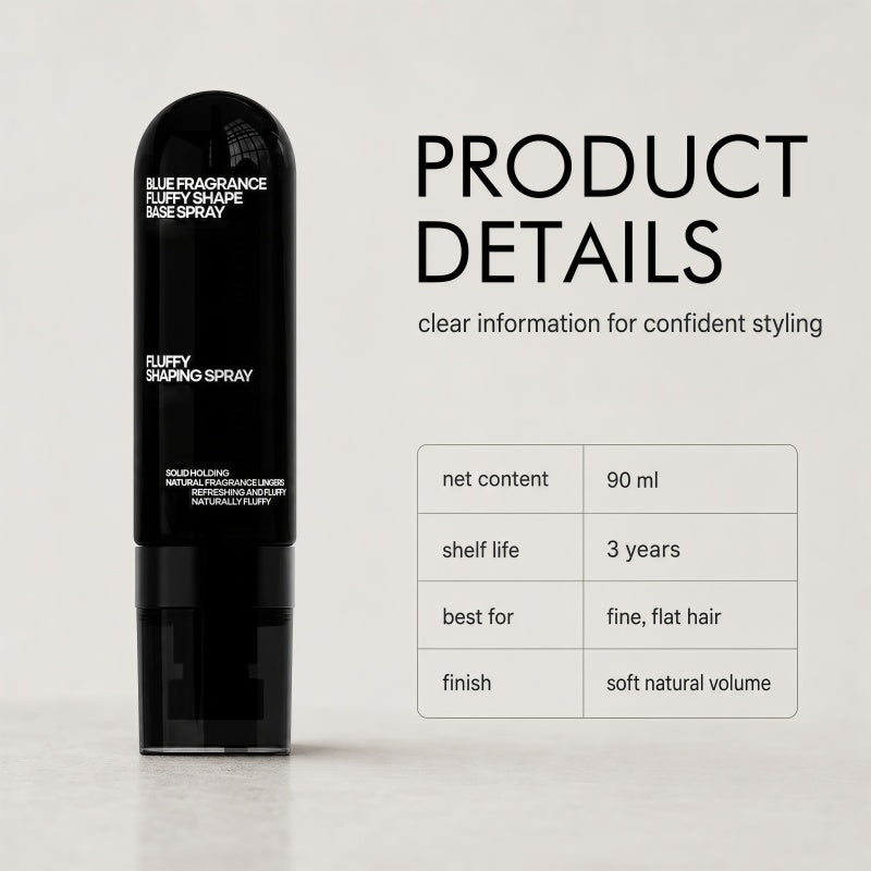 Fluffy Hair Shaping Spray - Long Lasting Volumizing Mist with Peach Fragrance