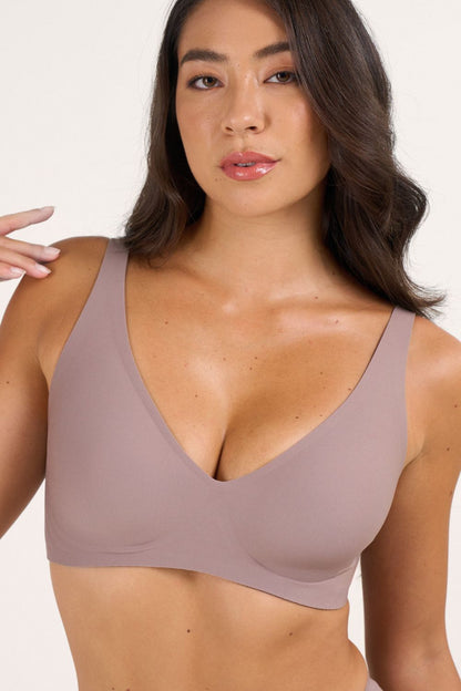 Seamless Deep V Push-Up Wireless Jelly Bra