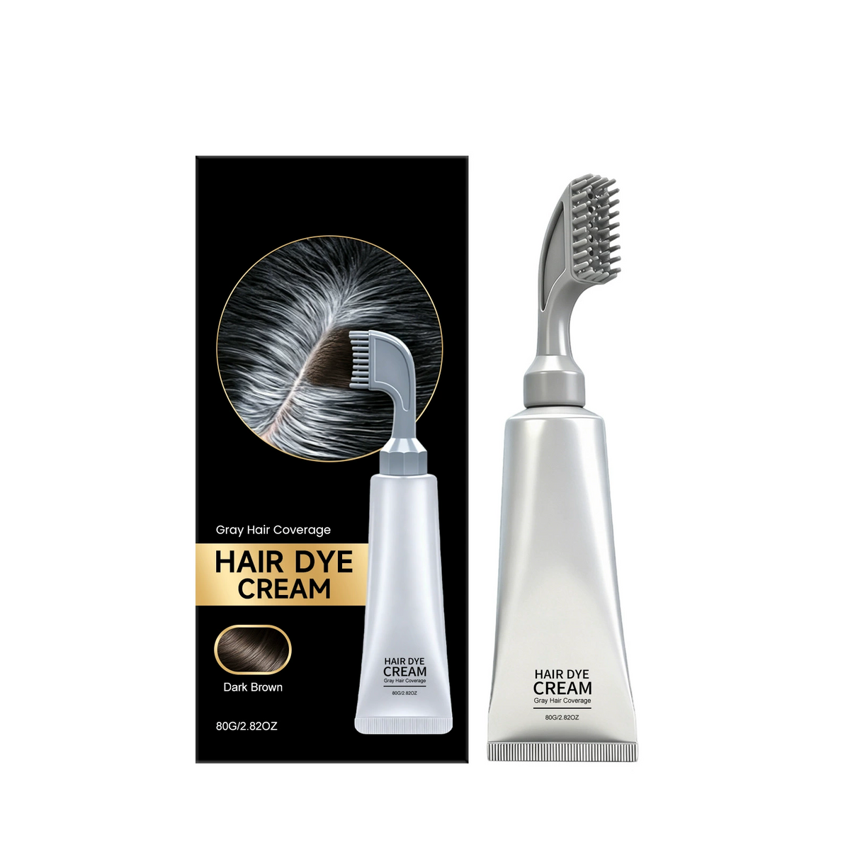 Instant Gray Coverage Hair Dye Comb for Men & Women