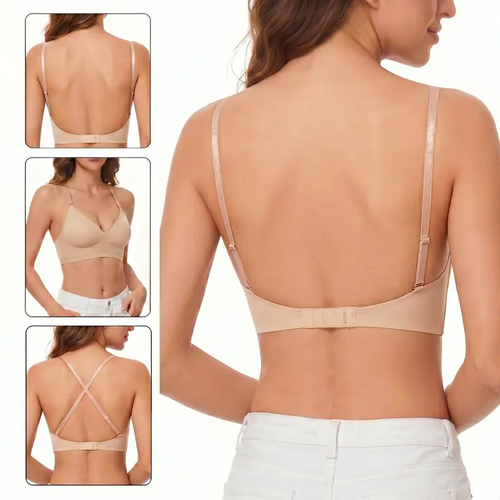 Deep V Low Back Backless Bra for A/B/C Cup - Seamless Invisible Bra