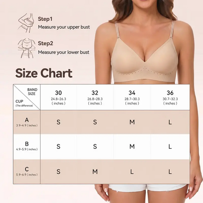 Deep V Low Back Backless Bra for A/B/C Cup - Seamless Invisible Bra