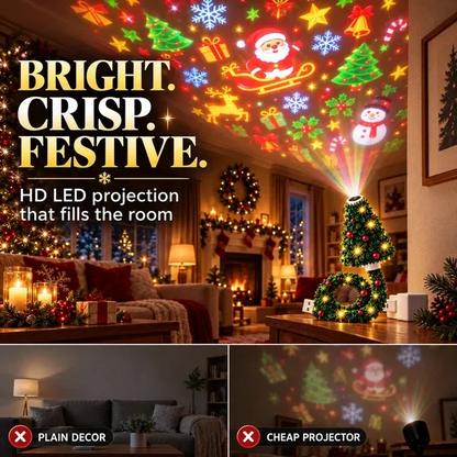 🎄🎅Christmas Ceiling Projection Light – 6 Magical Holiday Designs In One Lamp