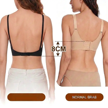 Deep V Low Back Backless Bra for A/B/C Cup - Seamless Invisible Bra