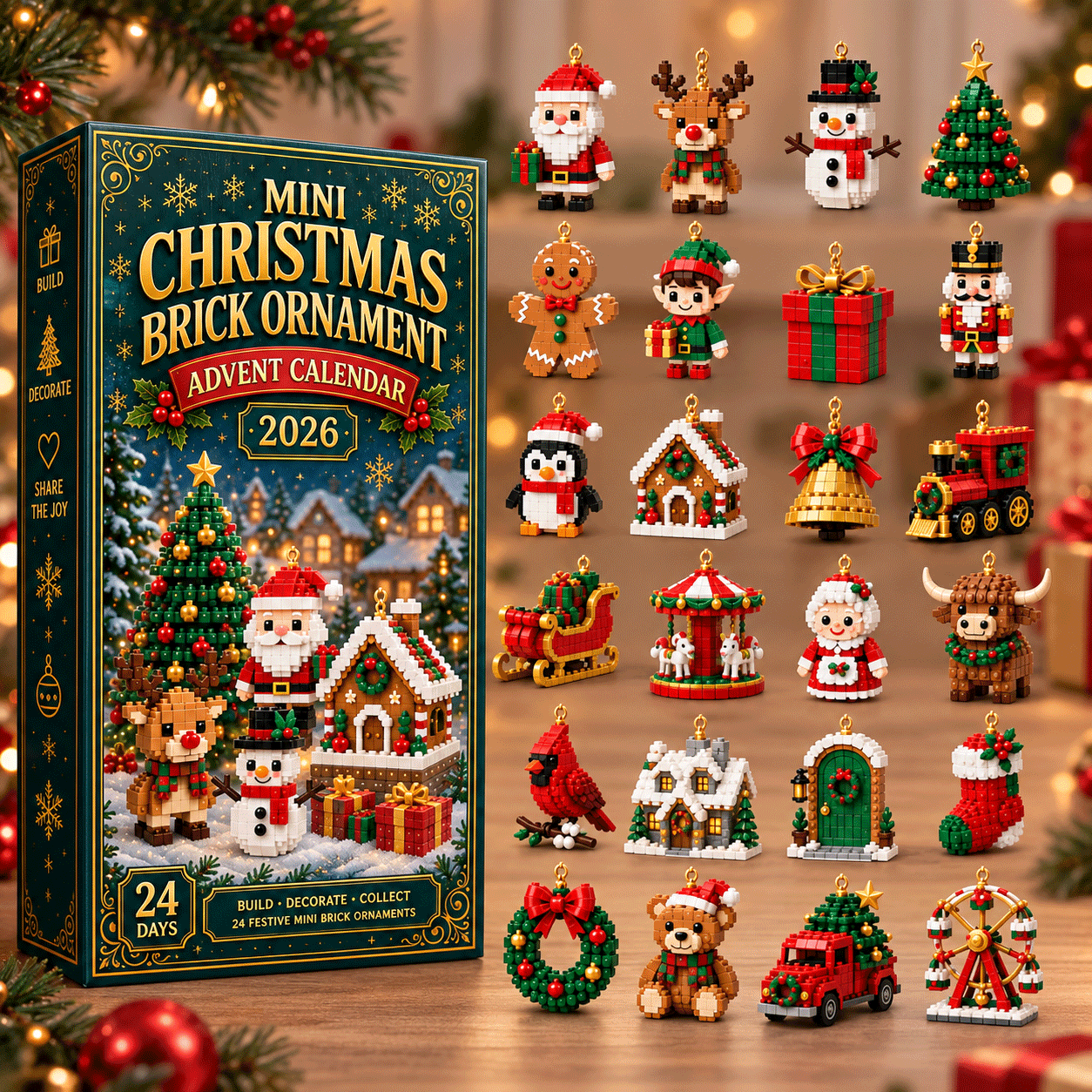 ⏳ Last day to save 49% – 🎄 24-Day Mini Christmas Ornament Advent Calendar