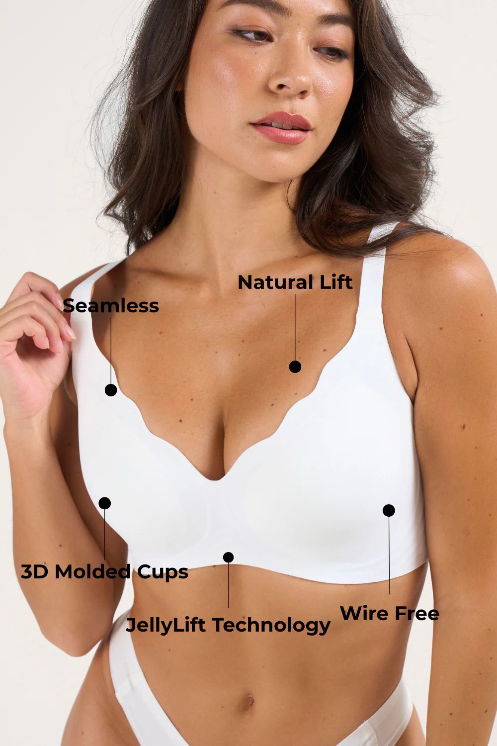 Seamless Scalloped Wireless Jelly Bra (template to complete)